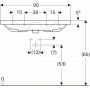 Umywalka prostokątna 90x48.2 cm 500624012 Geberit Acanto zdj.2