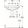Umywalka prostokątna 60x42.2 cm 500631012 Geberit Acanto zdj.2