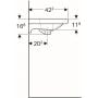 Umywalka prostokątna 60x42.2 cm 500631012 Geberit Acanto zdj.3