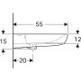 Umywalka 60x55 cm prostokątna dla niepełnosprawnych biała 502770007 Geberit Selnova Comfort zdj.3