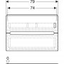 Szafka 79x47.9x55 cm podumywalkowa wisząca biały 502879011 Geberit Modo zdj.3