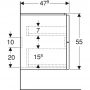 Szafka 79x47.9x55 cm podumywalkowa wisząca biały 502879011 Geberit Modo zdj.4