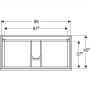 Szafka 99x47.9x55 cm podumywalkowa wisząca biały 502880011 Geberit Modo zdj.2