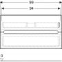 Szafka 99x47.9x55 cm podumywalkowa wisząca biały 502880011 Geberit Modo zdj.3