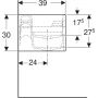 Umywalka 140x39 cm ścienna dla dzieci biała-niebieska 502976SX1 Geberit Bambini zdj.4