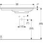 Umywalka 90x48 cm prostokątna meblowa biała 505013001 Geberit One zdj.3