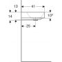 Umywalka 50x41 cm prostokątna biała 505020016 Geberit One zdj.4