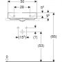 Umywalka 50x41 cm prostokątna nablatowa biała 505031016 Geberit One zdj.3