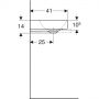 Umywalka 50x41 cm prostokątna nablatowa biała 505031016 Geberit One zdj.4