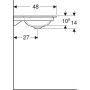 Umywalka 120x48 cm prostokątna meblowa biała 505011015 Geberit One zdj.4