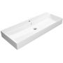 Umywalka 120x47 cm prostokątna ścienna biała 9424011 GSI Kube X zdj.1