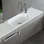 Umywalka 90x35 cm prostokątna ścienna-nablatowa biała YXDL01 Hatria Area zdj.5