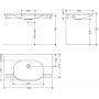 Umywalka 100x47.5 cm prostokątna ścienna biała 95011400 Hewi zdj.2