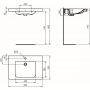 Umywalka 80x55.5 cm prostokątna ścienna dla niepełnosprawnych biała E548401 Ideal Standard Connect Freedom zdj.2