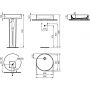 Umywalka 45x45 cm okrągła nablatowa biała T369601 Ideal Standard Conca zdj.2