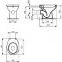 Kompakt WC biały V312201 Ideal Standard Ecco zdj.2