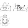 Miska WC wisząca V340301 Ideal Standard Ecco zdj.2