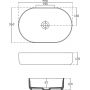 Umywalka 55x36 cm owalna czarny 10NF650552N Isvea Infinity zdj.2