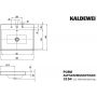 Umywalka 60x46 cm prostokątna nablatowa biała 900406033001 Kaldewei Puro zdj.2