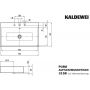 Umywalka 90x46 cm prostokątna nablatowa biała 900806033001 Kaldewei Puro zdj.2
