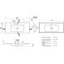 Umywalka 110x45 cm prostokątna wpuszczana-podwójna biała 0000168 Miraggio Della zdj.2