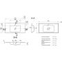Umywalka 90x45 cm prostokątna wpuszczana-z blatem biała 0000182 Miraggio Della zdj.2
