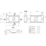 Umywalka 40.8x22.7 cm prostokątna nablatowa biała 0000191 Miraggio Faro zdj.2