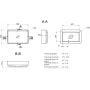 Umywalka 60x40 cm prostokątna nablatowa biała 0000237 Miraggio San Martin zdj.2