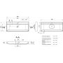 Umywalka 99.4x41.8 cm prostokątna nablatowa biała 0000252 Miraggio Varna zdj.2