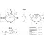 Umywalka 55x45 cm owalna wpuszczana biała 0000648 Miraggio Devon zdj.2