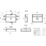Umywalka 60x46 cm prostokątna nablatowa biała 0001870 Miraggio Crass zdj.2