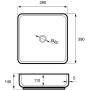 Umywalka kwadratowa 39x39 cm MSU0009MG Massi Alizma zdj.2