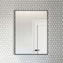 Lustro 60x80 cm prostokątne z oświetleniem z matą grzewczą czarny 64115300 Oltens Nordlis zdj.7