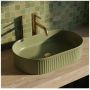 Umywalka 49x31 cm owalna nablatowa zielona REAU3612 Rea Vanda zdj.2
