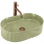 Umywalka 49x31 cm owalna nablatowa zielona REAU3612 Rea Vanda zdj.1