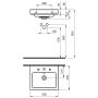 Umywalka prostokątna 50x43 cm A3270J3000 Roca Caserta zdj.2