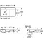 Umywalka 80x46 cm prostokątna meblowa biała A327689004 Roca Ona zdj.2