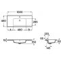Umywalka 100x46 cm prostokątna meblowa biała A3279A1000 Roca Gap zdj.2