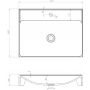 Umywalka 60x45 cm prostokątna wpuszczana-nablatowa biała DOLER60 Ruvetti Erna zdj.2