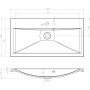 Umywalka 80x42 cm prostokątna wpuszczana biała DOLID8042 Ruvetti Idalia zdj.2