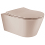 Miska WC z deską wolnoopadającą wisząca bez kołnierza beż mat 140938274 Sanindusa URB.Y zdj.1