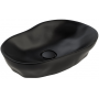 Umywalka 60x39.6 cm owalna nablatowa czarna 147389264 Sanindusa Magmma zdj.1