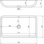 Umywalka 60x35 cm prostokątna czarny 240139 Sapho Blok zdj.2