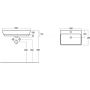 Umywalka 65x45 cm prostokątna biały 3065 Sapho Savana zdj.2