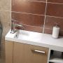 Umywalka 80x22 cm prostokątna meblowa biała AS080 Sapho Agos zdj.5