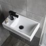 Umywalka 45x26 cm prostokątna ścienna biała 4757 Sapho Minos zdj.5