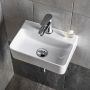 Umywalka 36x25 cm prostokątna ścienna biała AR362 Sapho Small zdj.5