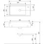 Umywalka 50.5x26.5 cm prostokątna biały 7045 Sapho Small zdj.2