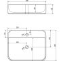 Umywalka 50x40 cm prostokątna biały AR452 Sapho Garda zdj.2