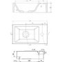 Umywalka 40x22 cm prostokątna ścienna-nablatowa biała AR500 Sapho Small zdj.2